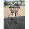 Image 1 : Black metal square plant stand - 30.5"H x12x12"
