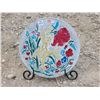 Image 2 : Fairy garden stepping stone, w/ holder - 16" across - heavy