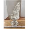 Image 2 : Small white wicker décor chair - 16"H