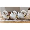 Image 1 : 3 Small cement swan garden statues - 8"H ea