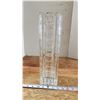 Image 1 : Tall crystal glass vase - 14"H - chip on top