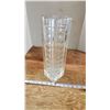 Image 2 : Tall crystal glass vase - 14"H - chip on top