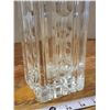 Image 6 : Tall crystal glass vase - 14"H - chip on top