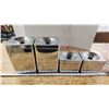 Image 1 : Set of 4, Modern metal cannisters