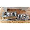 Image 2 : Set of 4, Modern metal cannisters