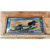Image 1 : Small stained glass Loons window - 22x11"