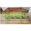 Image 1 : 4 Fancy green glass icecream bowls