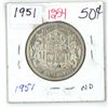 Image 1 : 1951 Canadian Silver half-dollar