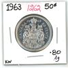 Image 1 : 1963 Canadian Silver half-dollar (KW- .80 Ag)