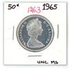 Image 1 : 1965 Canadian Silver half-dollar (UNC-MS)