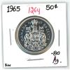 Image 1 : 1965 Canadian Silver Half-dollar (KW-.80 Ag)