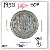 Image 1 : 1958 Canadian Silver half-dollar(KW-.80 Ag)