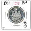 Image 1 : 1962 Canadian half-dollar (KW-,80 Ag)
