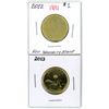 Image 1 : Lot of 2 (2012 Rev. Security Stamp and 2013) Canadian Loonies