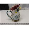 Image 1 : Hand Painted "Mosaic Rooster" Pitcher/Jug