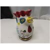 Image 2 : Hand Painted "Mosaic Rooster" Pitcher/Jug
