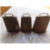 Image 1 : three vintage cow bells