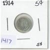 Image 1 : 1914 Canadian 5 cents; Silver