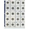 Image 1 : Page of 20 Canadian 5 cent coins; various years