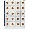 Image 1 : Page of 20 Canadian 1 cent coins; various years