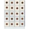 Image 2 : Page of 20 Canadian 1 cent coins; various years