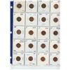Image 1 : Page of 20 Canadian 1 cent coins; various years