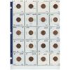 Image 1 : Page of 20 Canadian 1 cent coins; various years