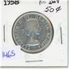 Image 1 : 1958 Canadian 50 cents; No Dot, Silver
