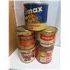 Image 1 : 4 antique jam tins , one peanut butter
