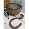 Image 5 : antique bowl , rat traps , vermin traps , horse shoe