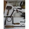 Image 3 : horse bit , combs , milk jars , can whisk mixer
