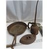 Image 2 : cast iron pan , oil dropper , iron heads