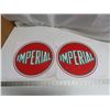 Image 1 : two imperial oil 12x12 stickers for glow globe