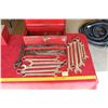 Image 1 : Tool box and assorted wrenches