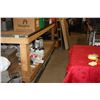 Image 1 : Wooden work bench 96” L x 36 ½” W x 33” H. contents not included