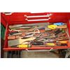 Image 6 : Metal tool Chest and stand, with assorted tools. (See pictures)
