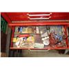Image 7 : Metal tool Chest and stand, with assorted tools. (See pictures)