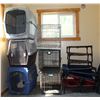 Image 1 : Dog crates 1 large, 2 medium, 3 wire crates, assorted raised pet beds.