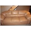 Image 1 : All leather sofa and chair with foot stool. (with 2 replacement arms for chair)