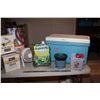 Image 1 : cooler, desk lamp, fan and other assorted items