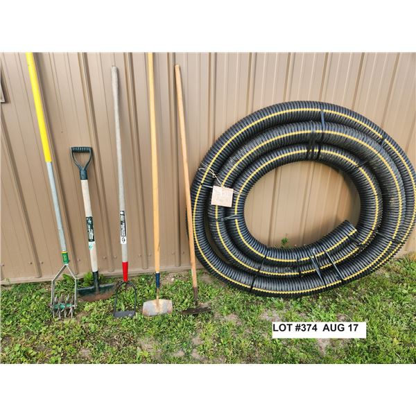 Garden Tools. Drainage hose