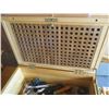 Image 4 : wooden tool case with assorted woodworking tools