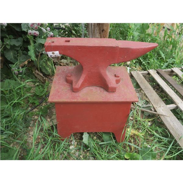 Anvil on steel stand