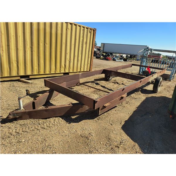 Homebuilt steel trailer frame and hitch, 20ft by 6.5ft - no VIN