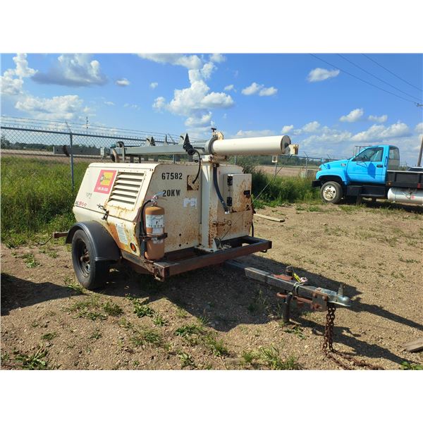 light plant - Isuzu 4cyl diesel engine, working, new fuel pump, 20KW, no lights