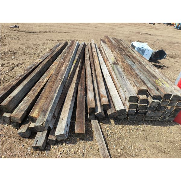 approx. 50 wooden crossarms - 10ft x 4.5"x3.5"