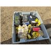 Image 2 : tote of electric fence supplies - wiring, brackets and powerbox