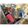 Image 3 : tote of electric fence supplies - wiring, brackets and powerbox