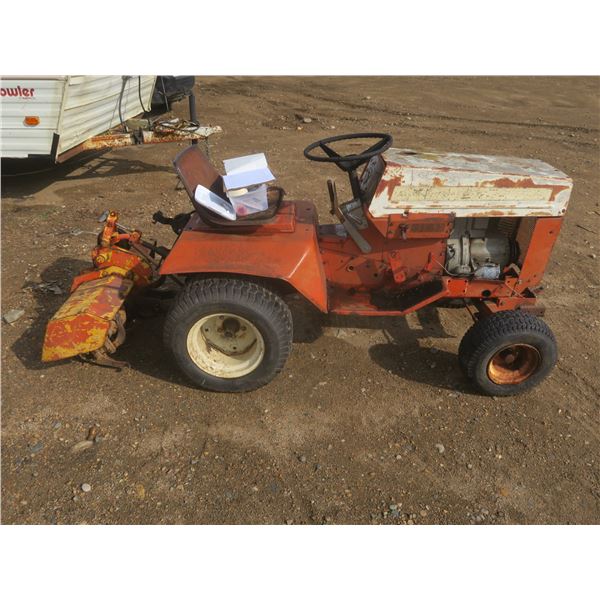Allis Chalmers 314H yard tractor with rototiller attachment - rebuilt motor