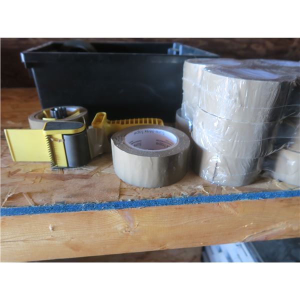 lot of tape and a tape gun